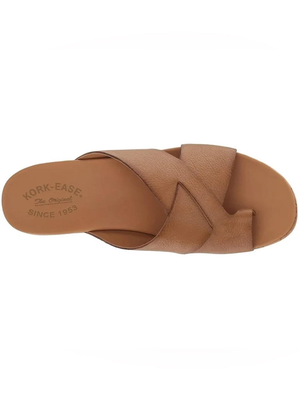 Kork-Ease Baja Womens K59741 Tan Leather Cork Wedge Toe Loop Sandals Size 9